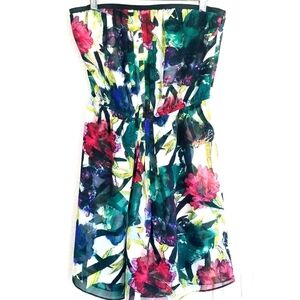 Rachel Roy Floral Strapless Mini Dress |  SZ•Med